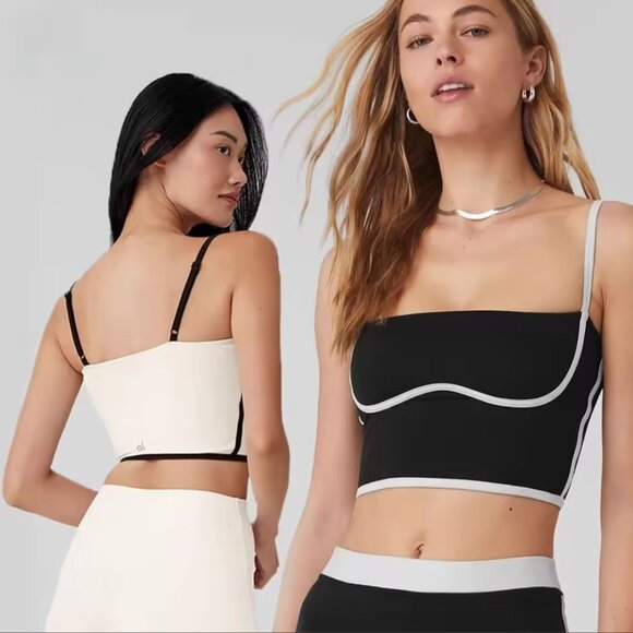 Airbrush Streamlined Bra Tank Ivory Size Small 6 New MSRP $78 - Picture 7 of 12